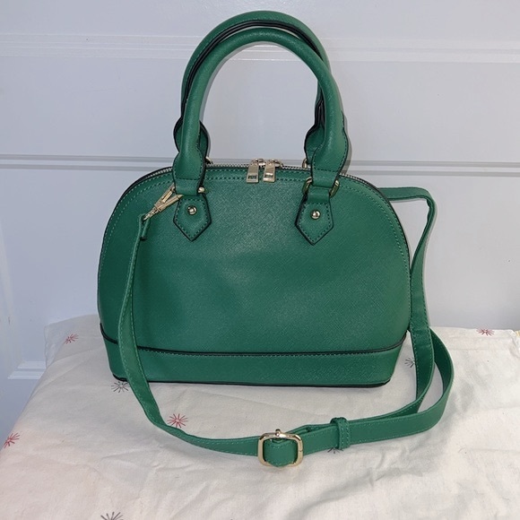 Green Satchel Shoulder Crossbody Bag Purse - Picture 9 of 9